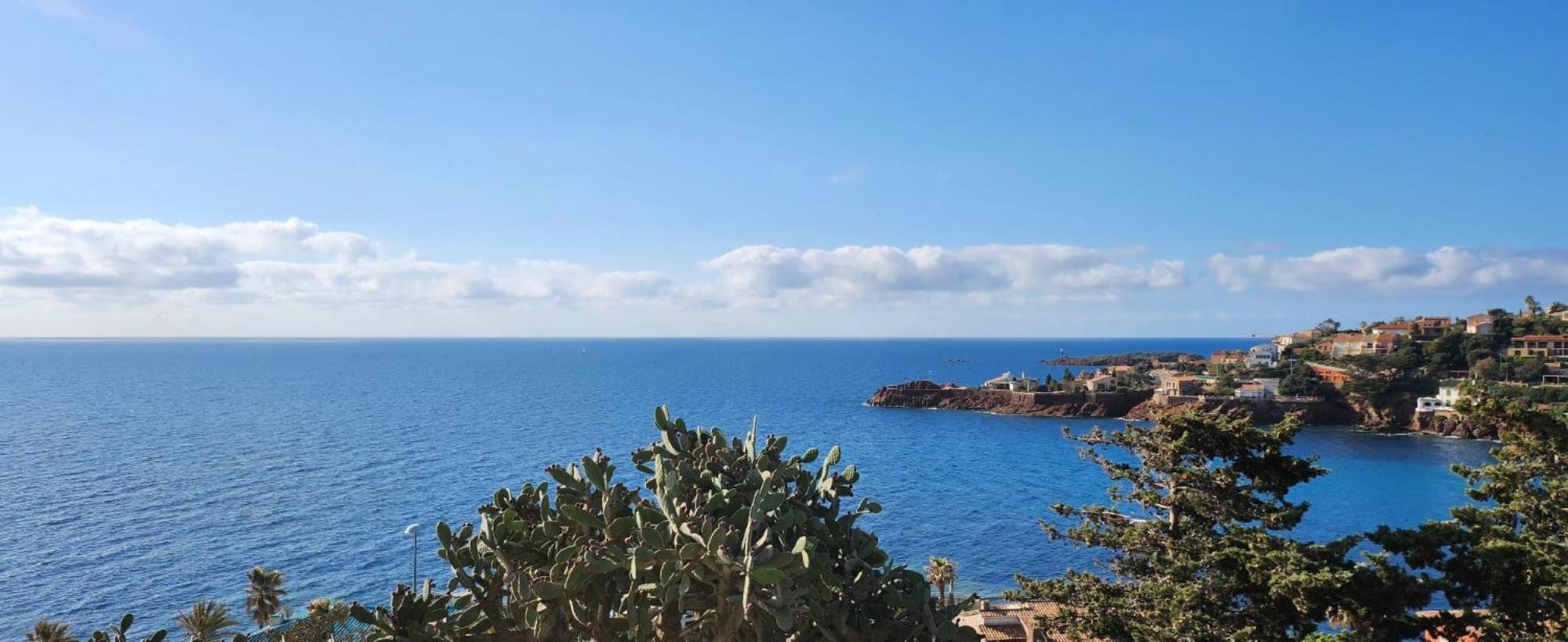Petit Paradis Vue Mer- Plage Et Calanques A 3 Mn Saint-Raphaël Kültér fotó
